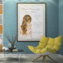 Poster de Artista de Cabelo do Dia do Casamento