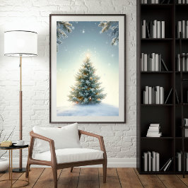 Pôster de Árvore de Natal Minimalista