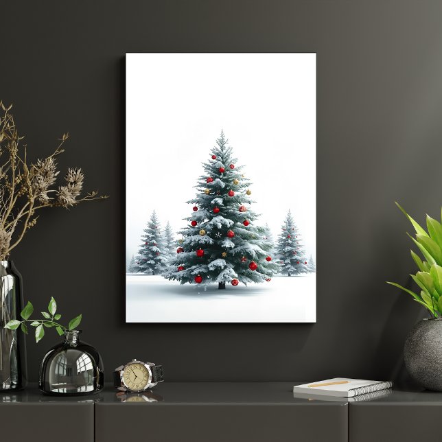 Pôster de Árvore de Natal na Neve Feriado de Inver (Criador carregado)