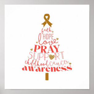 poster de Árvore de Natal para cancer de infância