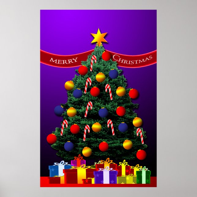 Poster de Árvore de Natal para sua parede (Frente)