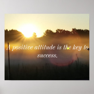 Poster de ascensão solar inspiracional de atitude