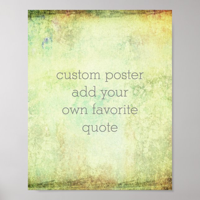 poster de aspas personalizadas adicione seu texto  (Frente)