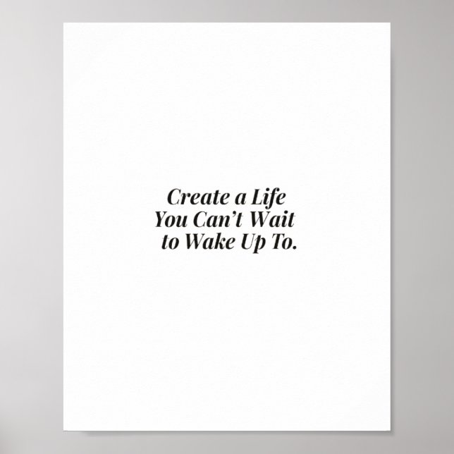 Poster de aspas suntuárias inspiradoras -"Criar um (Frente)