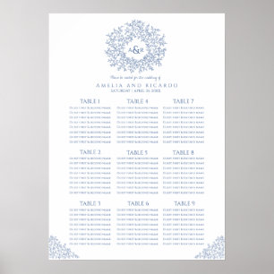 poster de assentos de casamento em círculo de fol