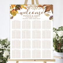 Poster de Assentos de Mesa Rustic Autumn 16