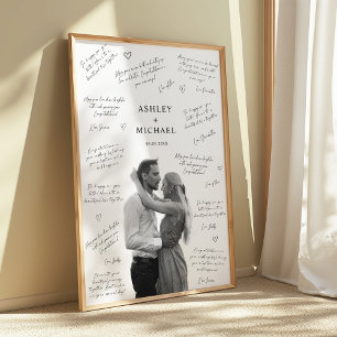 Poster de Assinatura de Convidado Foto de Casament