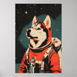 Poster de Astronauta Alaskan Malamute, Alaskan
