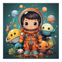 Poster de astronauta bonito