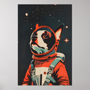 Poster de Astronauta Boston Terrier, Boston Terrie