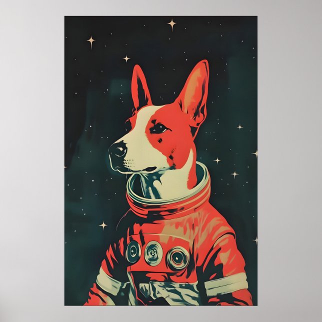 Poster de Astronauta Bull Terrier, Bull Terrier Re (Frente)
