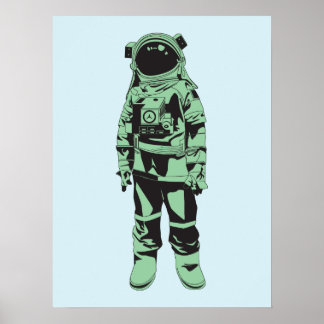 Poster de astronauta de Vintage