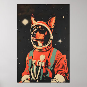 Pôster de Astronauta Doberman Pinscher, Doberman