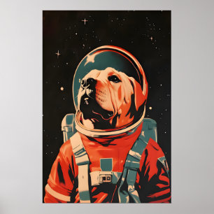 Poster de Astronauta Shar-Pei Chinês, Shar Pei Ret