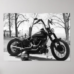 Poster de Atordoamento Clássico de Motocicleta