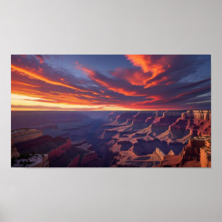 Poster de atordoamento e elevação do Grand Canyon