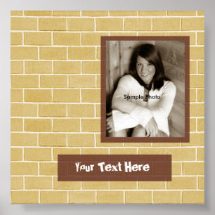 Poster de Autografo de Graduação de Fotos em Brick