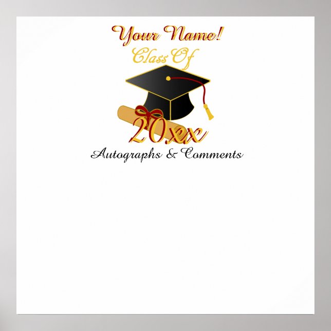 Poster de Autografo de QUALQUER Classe Personaliza (Frente)