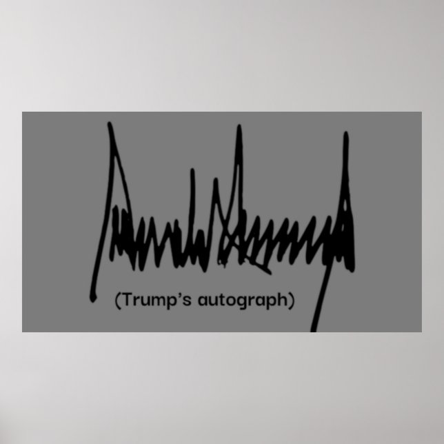 Poster de autógrafo de Trump (Frente)
