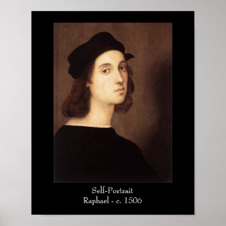 Poster de autorretrato Raphael
