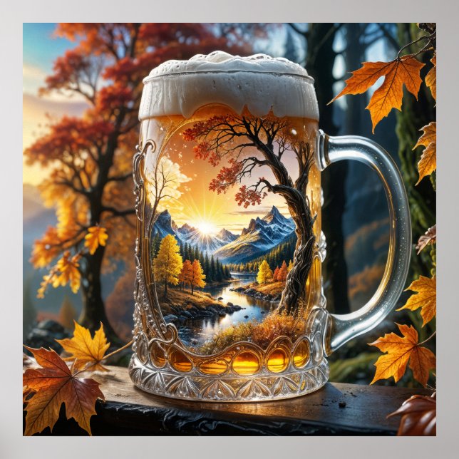 Poster de Autumn Beer Mug (Frente)
