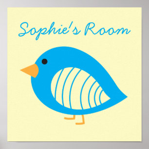 Poster de aves brancas e peculiares