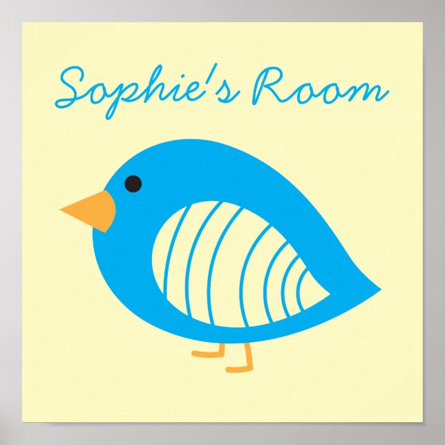 Poster de aves brancas e peculiares (Frente)