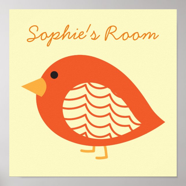 Poster de aves brancas e peculiares (Frente)