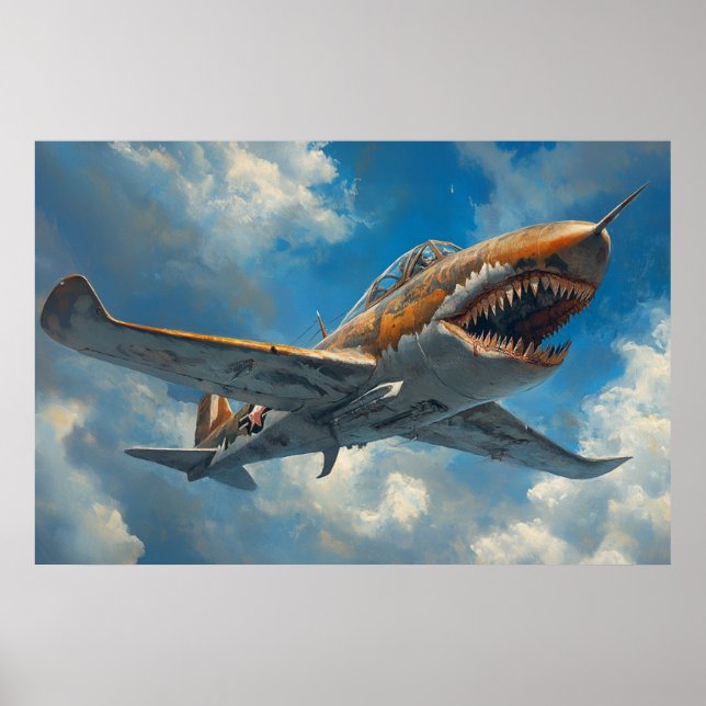 Poster de avião de tubarão (Frente)