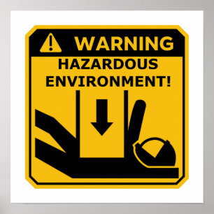 Poster de Aviso de Ambiente de Engenheiros de Espa