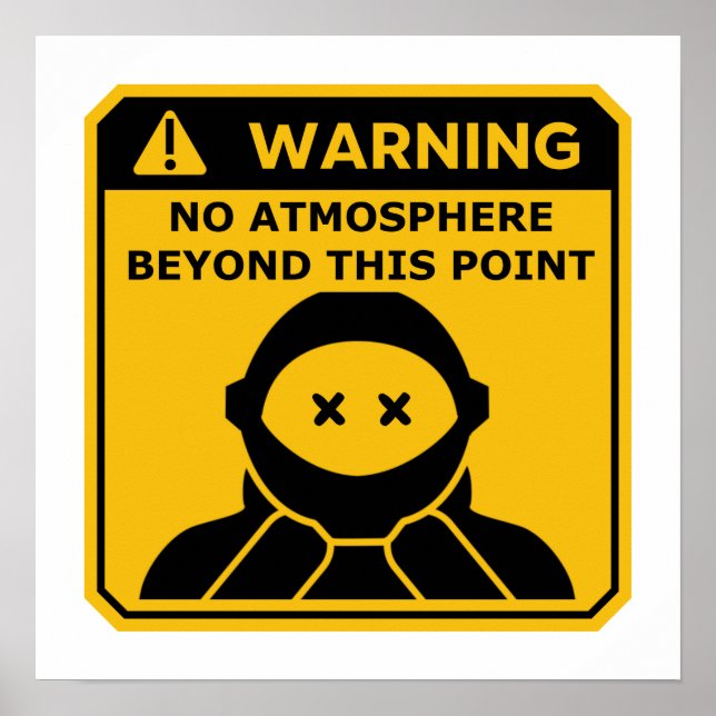 Poster de aviso de Engenheiros de Espaço Atmosfera (Frente)