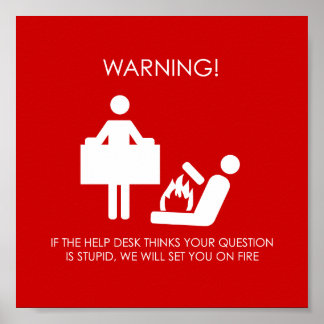 Poster de Aviso do Help Desk