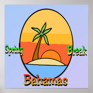 Poster de Bahamas das férias da primavera
