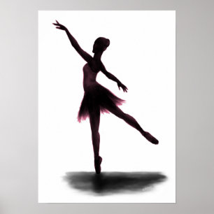 poster de bailarina "A prática torna perfeito" - r