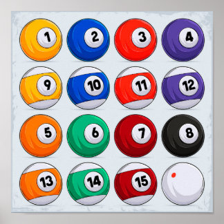 Poster de Ball Billiard Personalizável