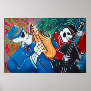 Poster de Banda Óssea Blues defeituoso