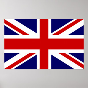 Poster de bandeira britânica design de entrada