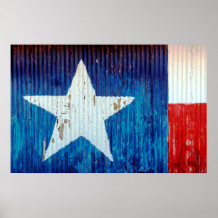 Poster de Bandeira de Metal Texas
