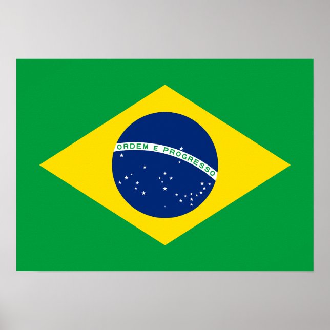Poster de Bandeira do Brasil Patriótico (Frente)