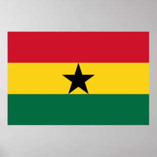 Poster de bandeira do Gana