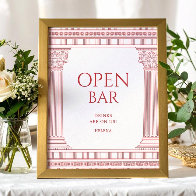 Poster de bar aberto para a festa de deusa (Criador carregado)