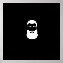 Poster de barba branca