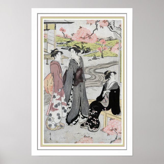 Poster de Barbier "Jardim Japonês" 13 x 19 (Frente)