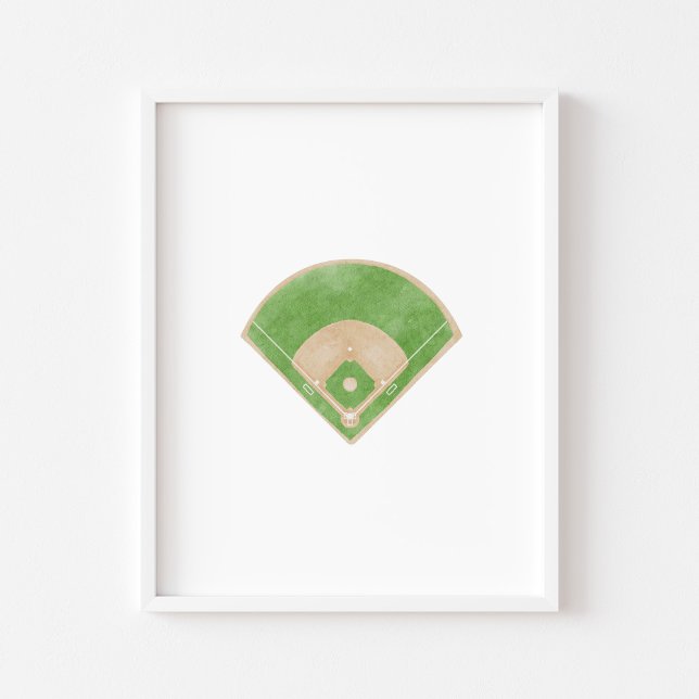 Poster de baseball com aquarela (Criador carregado)