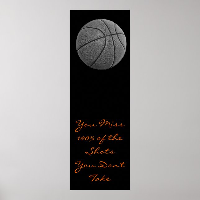 Poster de Basquete de Cota Motivacional Panorâmica (Frente)
