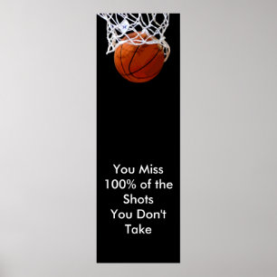 Poster de Basquete de Cota Motivacional Panorâmica