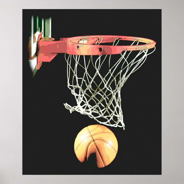Poster de basquete de qualidade original única (Frente)
