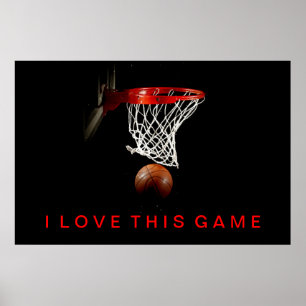 Poster De Basquete Eu Adoro Este Jogo