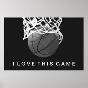 Poster De Basquete Eu Adoro Este Jogo