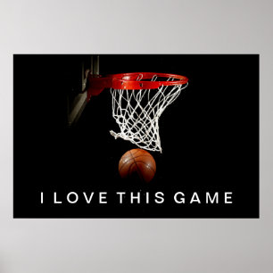 Poster De Basquete Eu Adoro Este Jogo
